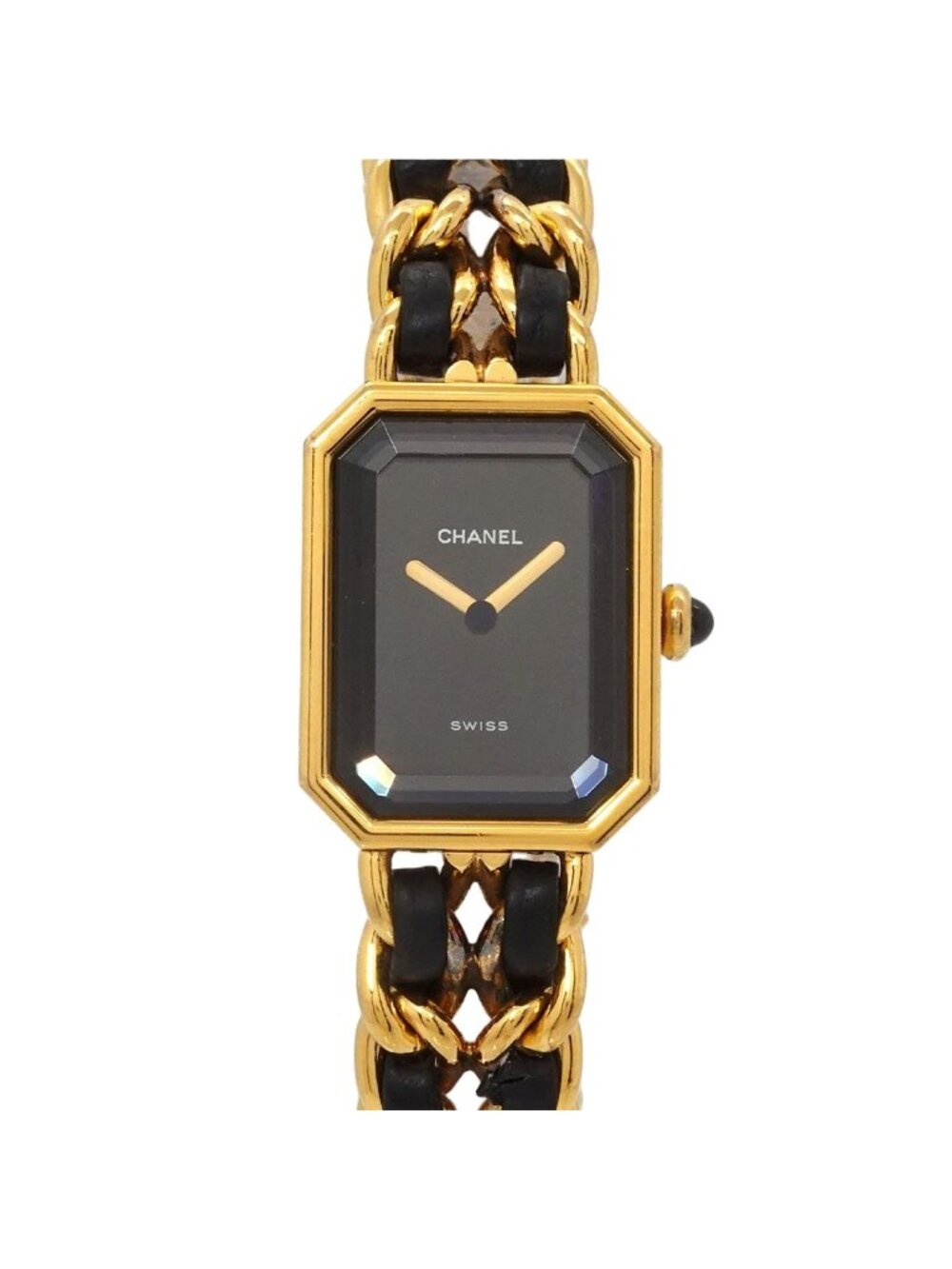 Chanel Premiere L Vintage Watch Black Gold